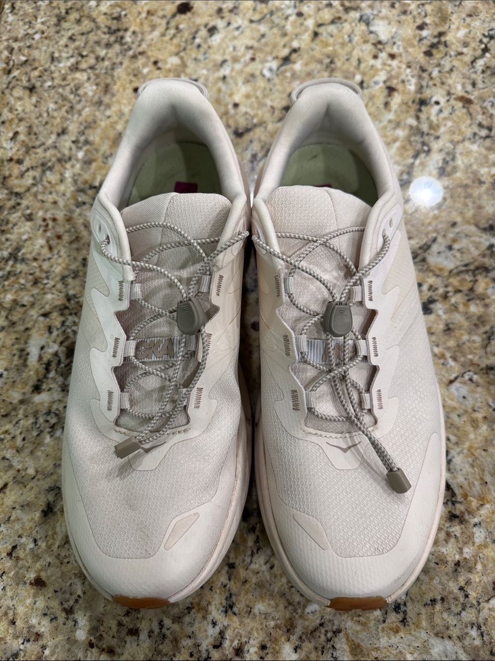 Hoka Transport - Women's Size 10B Eggnog Color Athletic Shoes with Quick Lace